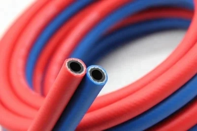 Rinforzo in treccia di fibra, tubo flessibile per saldatura a doppia linea in PVC composto da acetilene, ossigeno