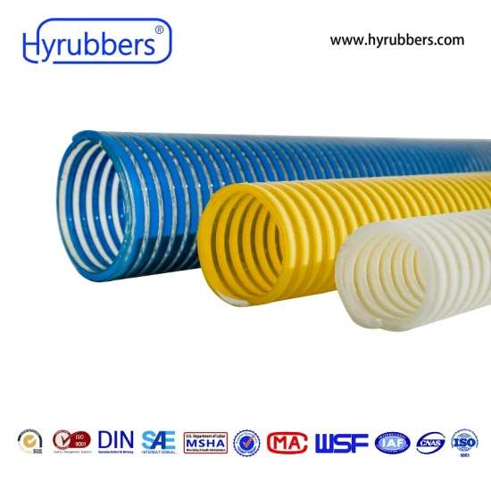 Tubo di aspirazione flessibile, arancione, leggero, a spirale/ondulato in PVC