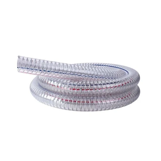 Tubo a spirale in PVC trasparente, rinforzato con filo d'acciaio, a spirale