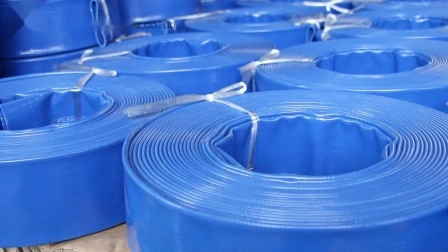 Tubo per irrigazione piatto in PVC blu da 1